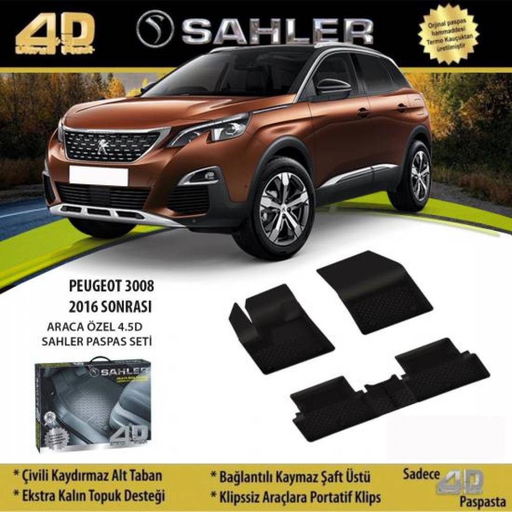 4.5D Sahler auto patosnice PEUGEOT 3008 2016+